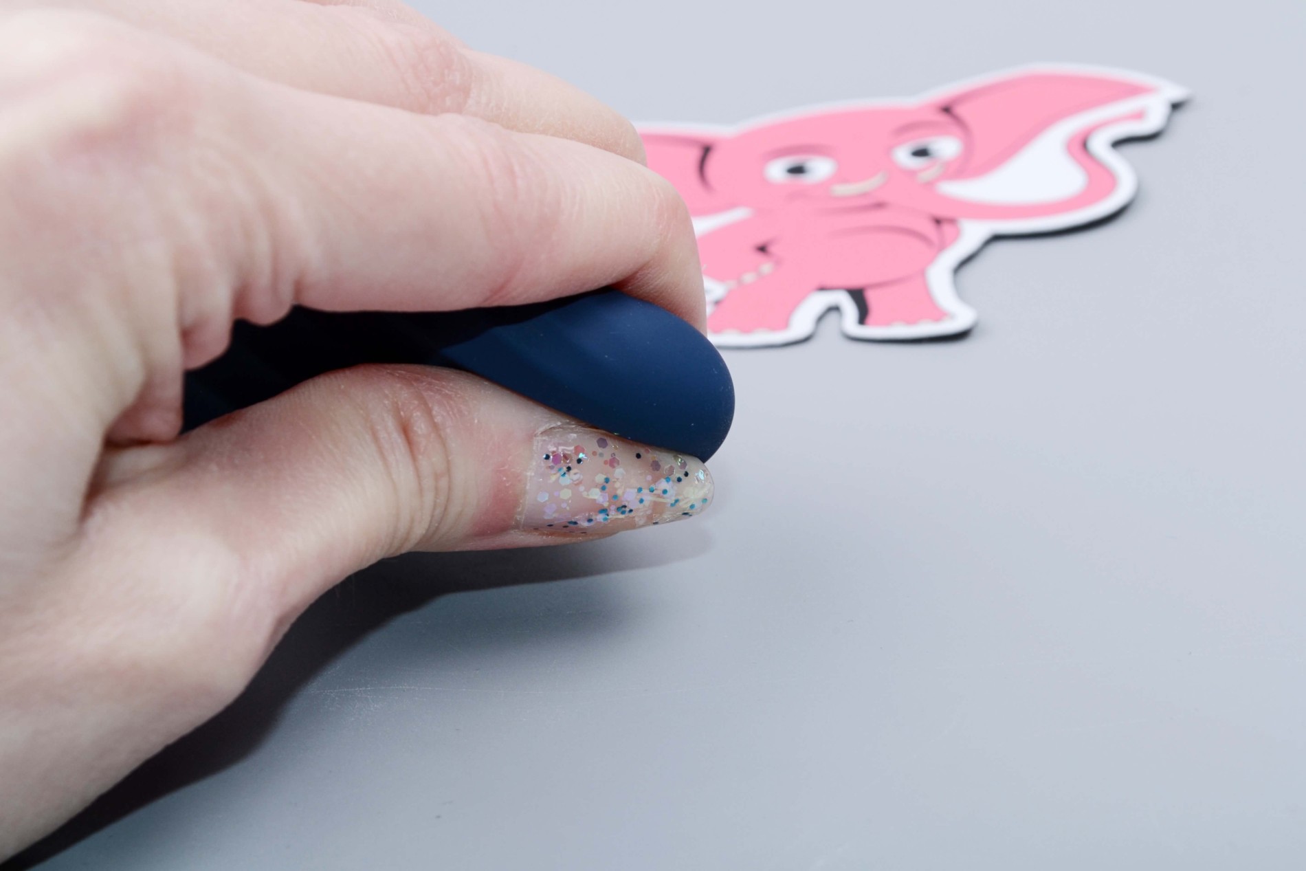 Vibrátor z dvojitého silikonu Blue Velvet