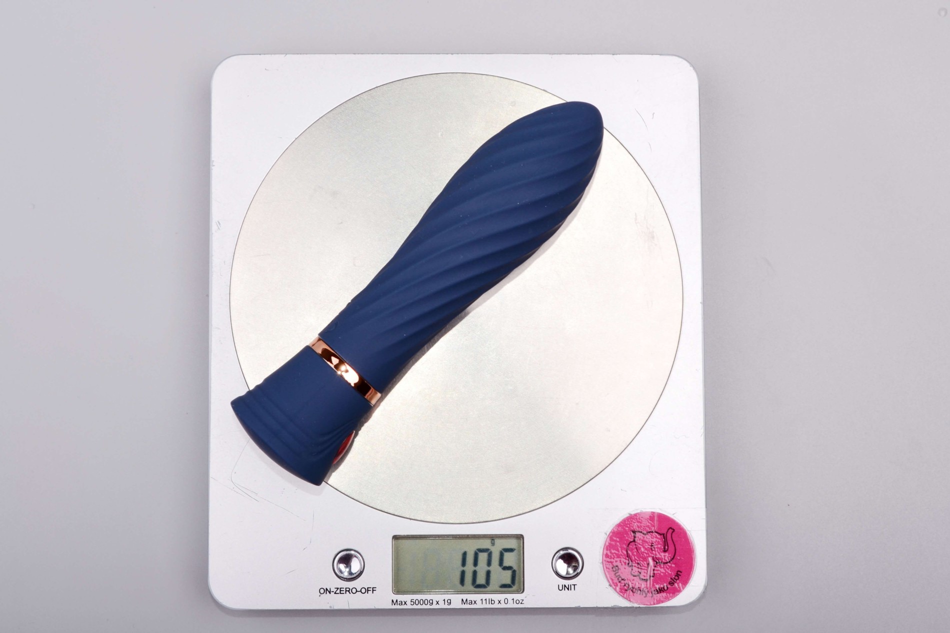 Vibrátor z dvojitého silikonu Blue Velvet, váha