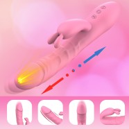 Handsfree pulzátor s výběžkem na klitoris Pulzie Bunny (22 cm)