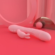 Handsfree pulzátor s výběžkem na klitoris Pulzie Bunny (22 cm)