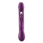 TRILUX Kinky Finger Rabbit Vibrator with Anal Beads Purple