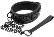 Sinful Collar bdsm obojok s vodítkom BLACK