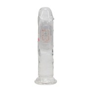 RealRock by Shots LED Vibrating Straight Cock - 6 / 15 cm - Transparent