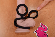 Erekční kroužek Bondage – na menším dildu, průměr 3,6 cm