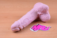 Dildo s přísavkou a varlaty Silicone (18 cm), detail žaludu