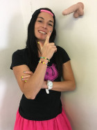 Dildo s přísavkou a varlaty Silicone (18 cm) a Dominika