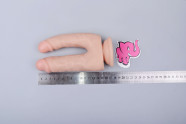 Realistické dildo Double Pleasure (18 cm), rozměry