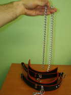 Kožená pouta na ruce BlackRed