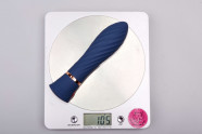 Vibrátor z dvojitého silikonu Blue Velvet, váha