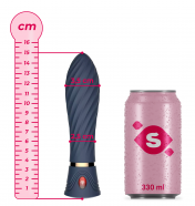 Vibrátor z dvojitého silikonu Blue Velvet (15 cm) + dárek Toybag