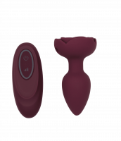 Svítící anální kolík s dotykovým tlačítkem Rose Flash (9,5 cm)