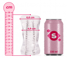 Masturbátor Clear Jack (12,4 cm) + dárek erekční kroužek