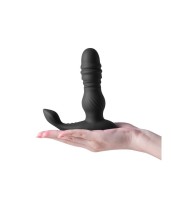 JADEN-Thrusting Prostate Massager Vibrating Butt Plug Anal Sex Toy Black