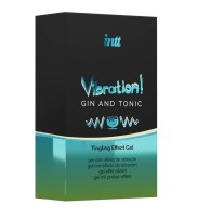 Vibrační gel s příchutí gin a tonic v airless lahvičce 15 ml + krabička