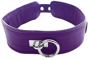 ROUGE Leather Plain Collar with Removeable O-Ring