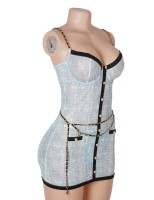 Chic Riviera blue dress
