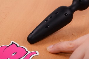Dvojité dildo Ass Jacker (18 cm) – detail s ukazujícím prstem