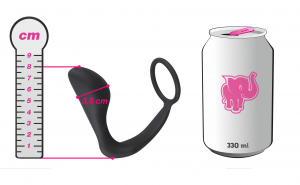 Anální kolík s erekčním kroužkem Ring & Plug