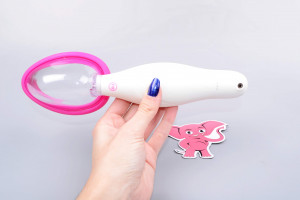 Automatická vibrační vakuová pumpa na vaginu Pink & White